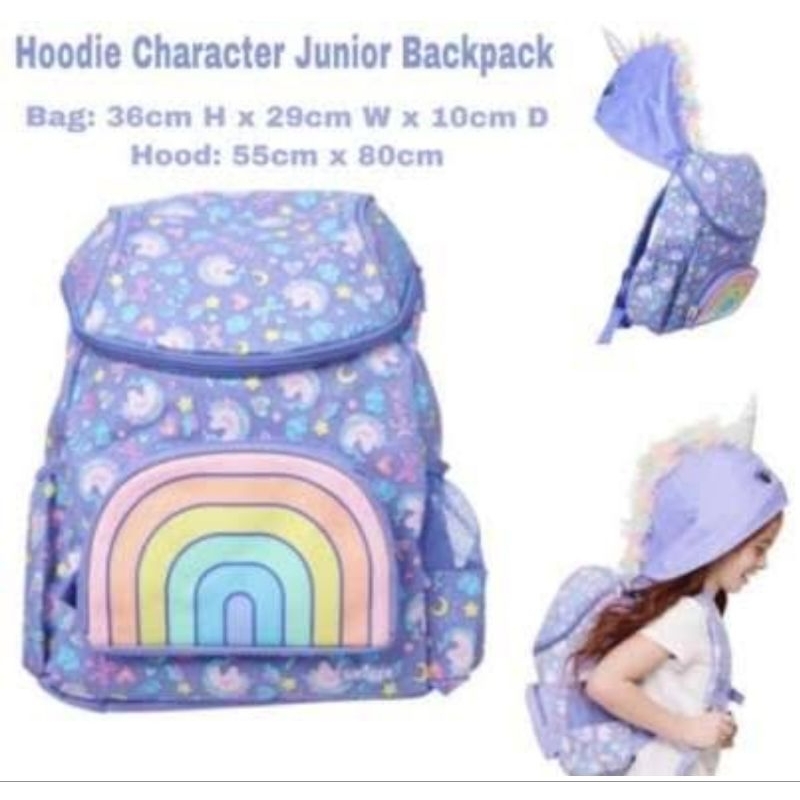 Smiggle Backpack Unicorn Hoodie Original
