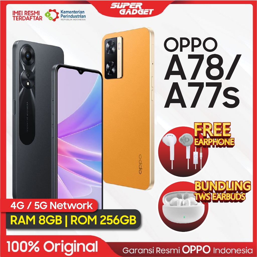 OPPO A77s 8/128 RAM 8 ROM 128 GB 8GB 128GB HP Smartphone Android