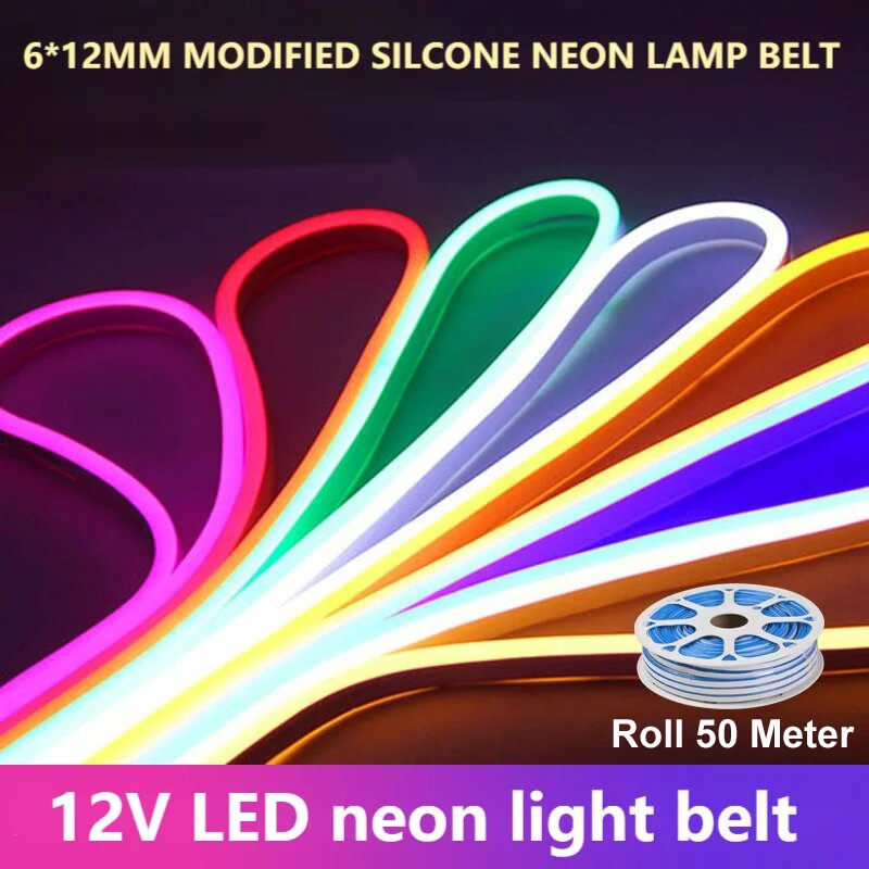 Lampu LED Flex 12V DC Hiasan Nama Flexible LED Strip Selang Neon Flex