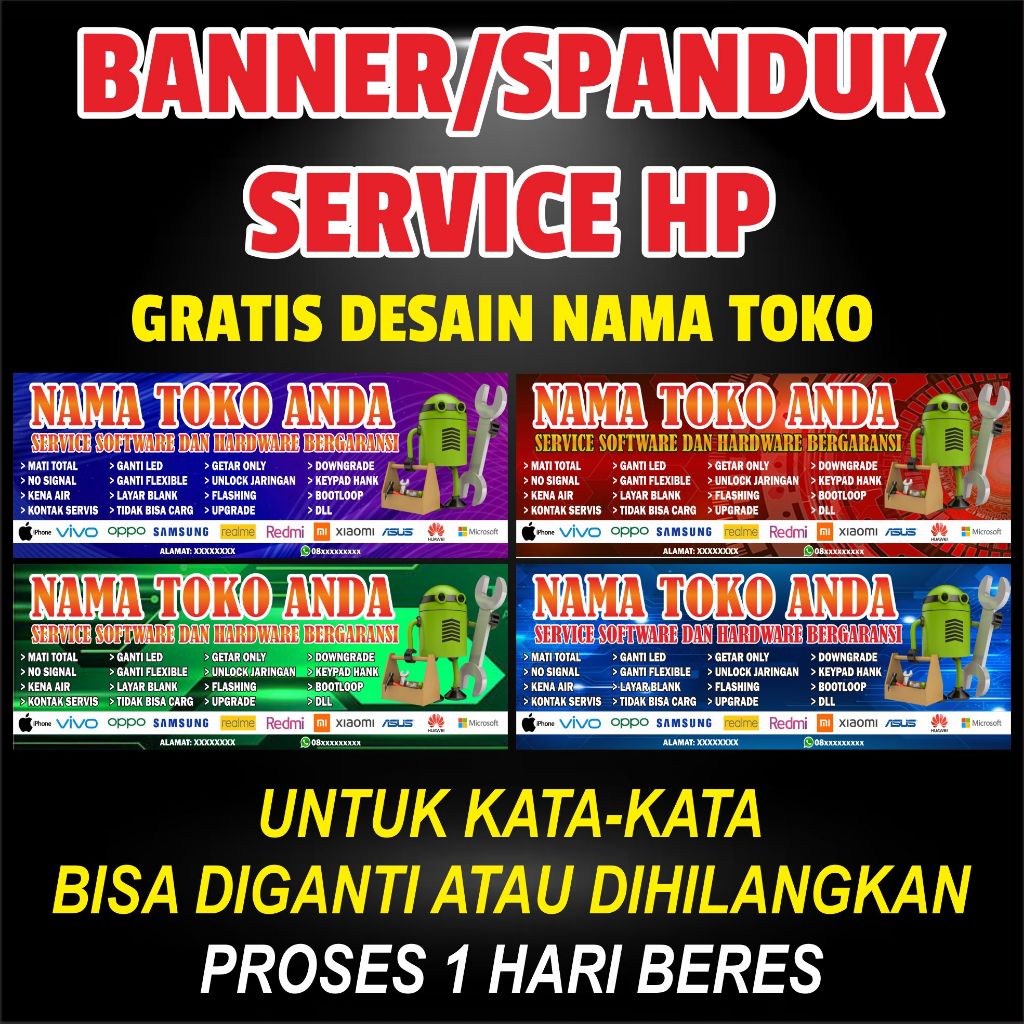 SPANDUK / BANNER SERVICE /SERVIS HP (free design)