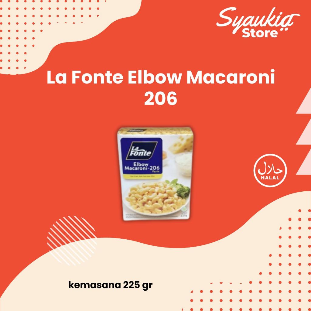 

La Fonte Elbow Macaroni 206+ 225gr Makaroni