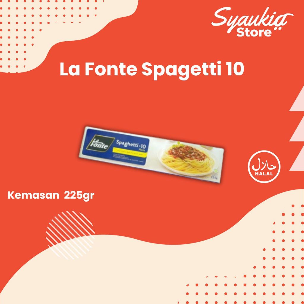 

La Fonte Spagetti 10 225 GRAM - Spageti Pasta Instan