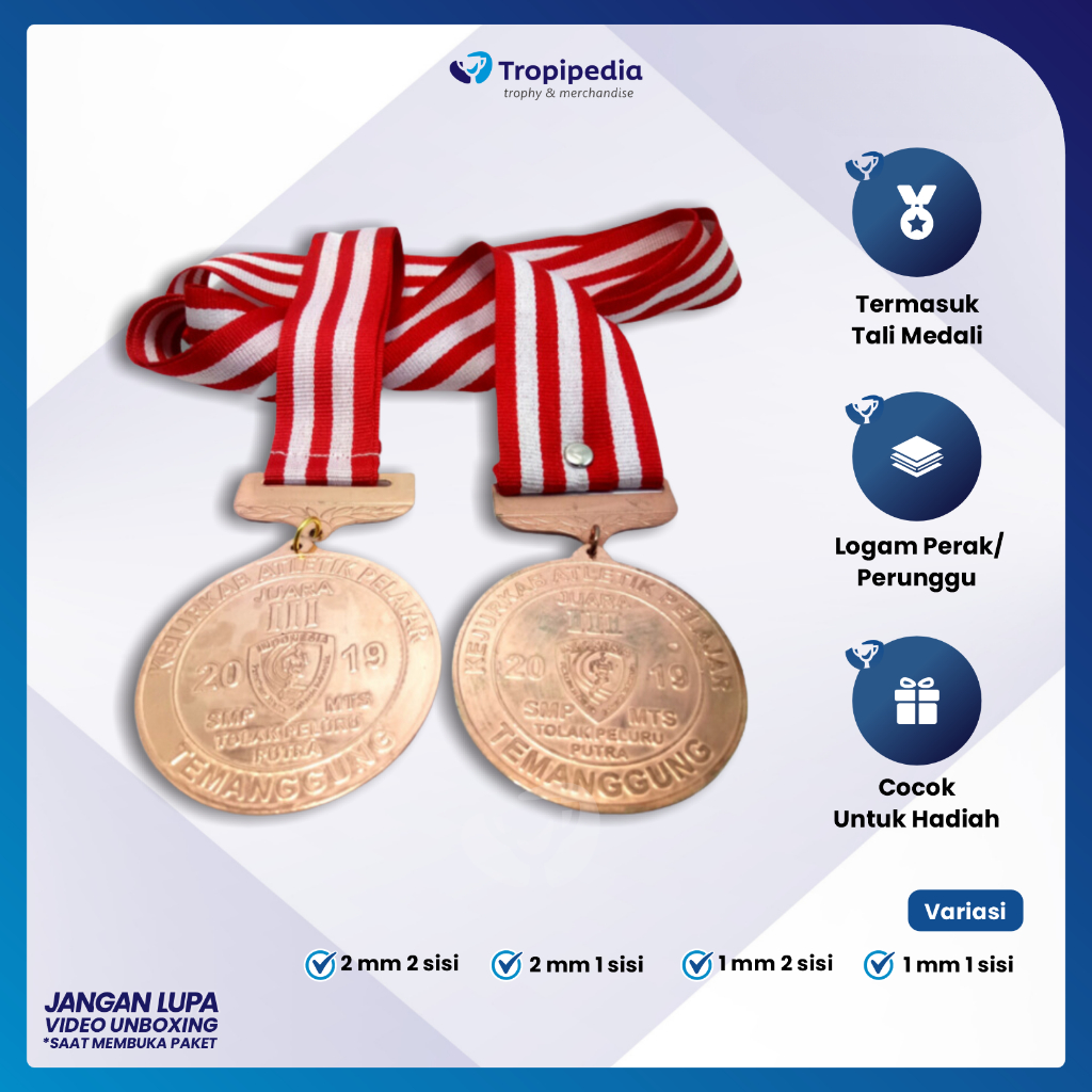 Medali Custom Nama Logo Gambar Bahan Logam Penghargaan Hadiah Juara Olahraga Wisuda