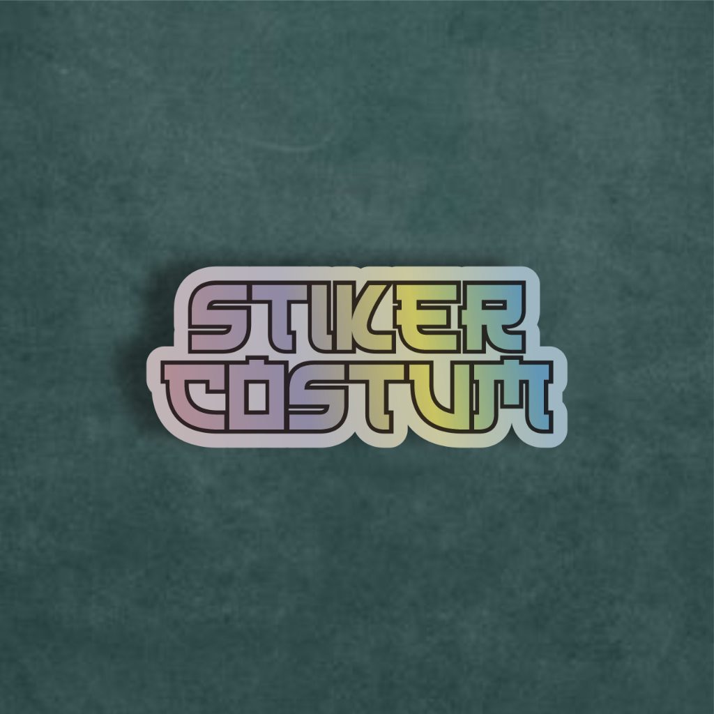 

Stiker Costum Hologram Laminasi Glossy