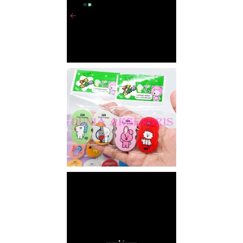 

PENGHAPUS BT21 ISI 2 || PENGHAPUS KOREA || PENGHAPUS MOTIF BT21