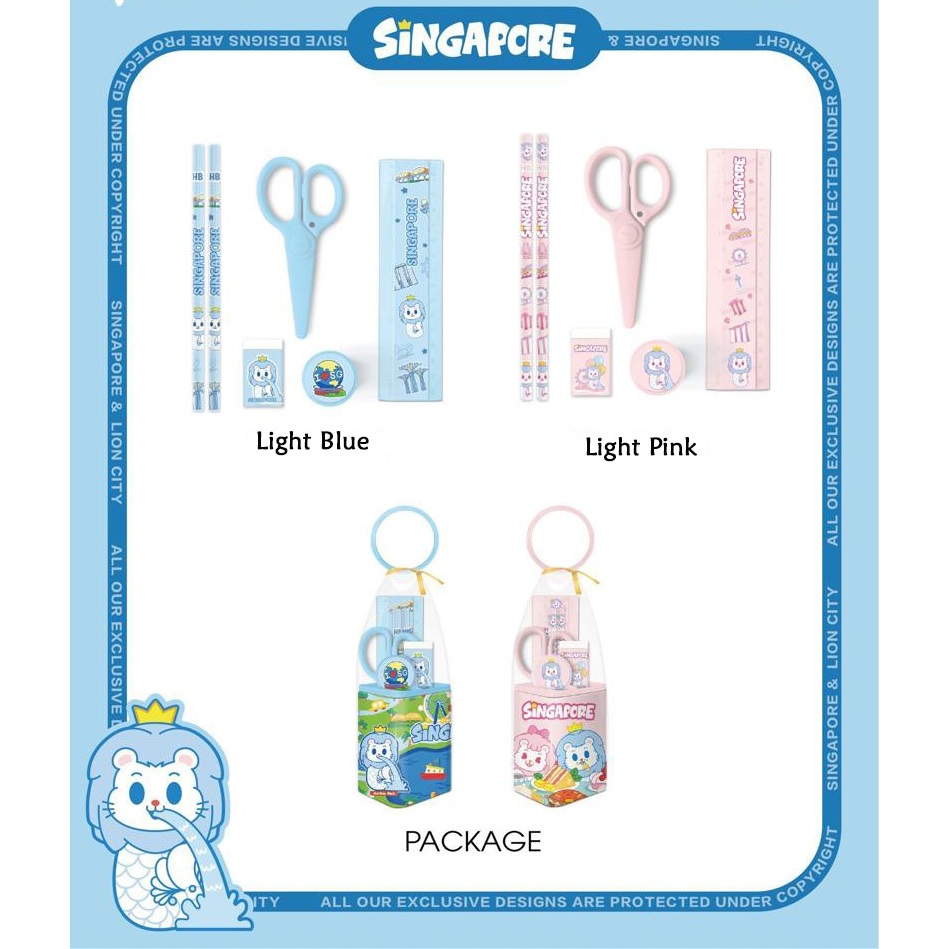 

Stationery Set 5in1 Singapore Merlion