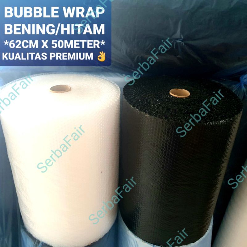 

12.12 FLASH SALE Bubble Wrap Bening / Hitam 62CM x 50M TEBAL / Bubblewrap KUAT Bandung 