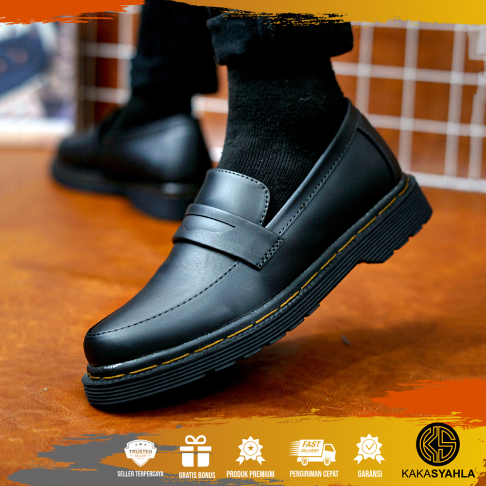 KKS X APHOSTROPE - Sepatu Loafers Unisex Pria Wanita Formal Kulit Premium Slip On Anti Slip - Sepatu