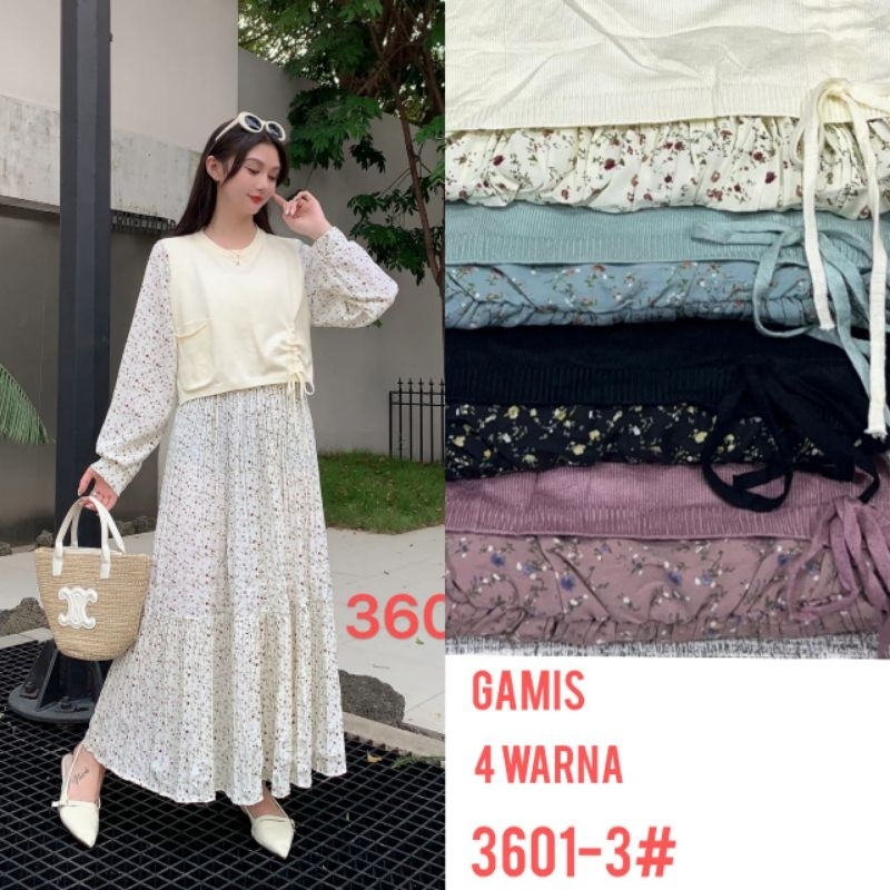 GAMIS RAJUT ZARA PREMIUM MIX KATUN PLISKET BUNGA IMPORT BY ZARA WOMAN