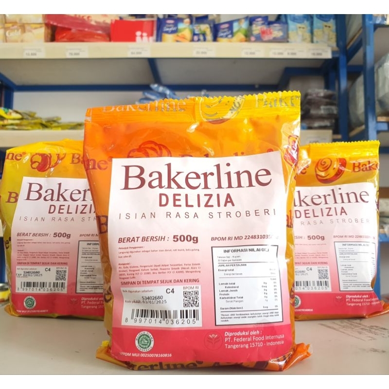 

Selai Stroberi Bakerline 500Gr / Bakerline Delizia Strawberry 500Gr