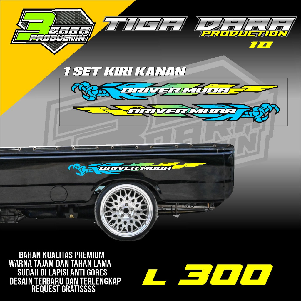STIKER STRIPING BAK SAMPING L300 PICKUP STIKER BAK SAMPING L300 KODE 10
