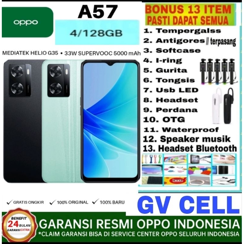 OPPO A57 4/128GB RAM 4GB ROM 128GB RAM 4GB ROM 128 & 4/64GB GARANSI RESMI OPPO