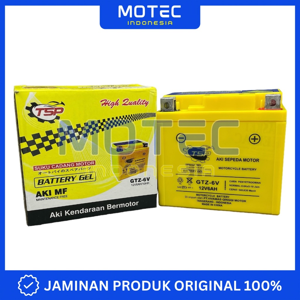 Aki Kering Motor Suzuki Satria Fu GTZ-6V Tsp Original