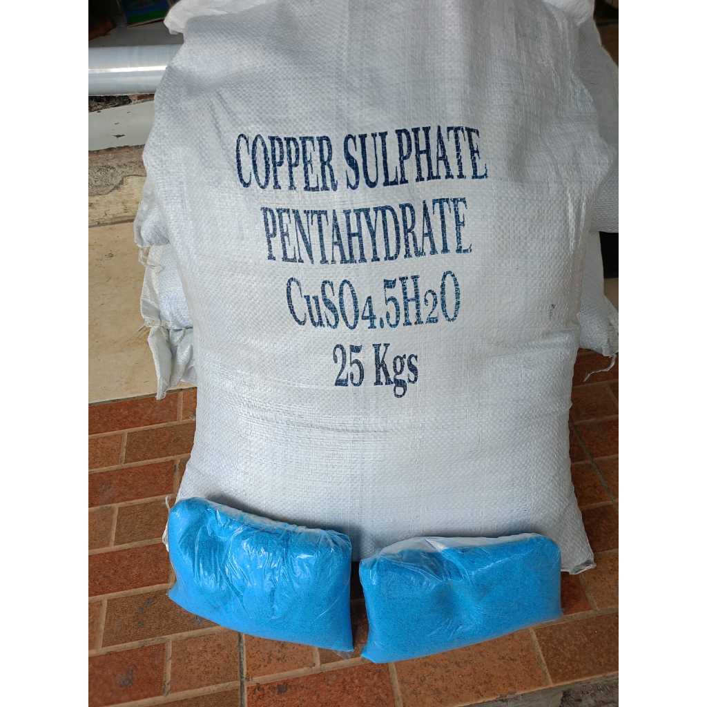 Terusi Pembiru air kolam renang - 25 kg / Terusi Copper Sulfate / Tembaga Sulfate / CuSO4 / 25 KG