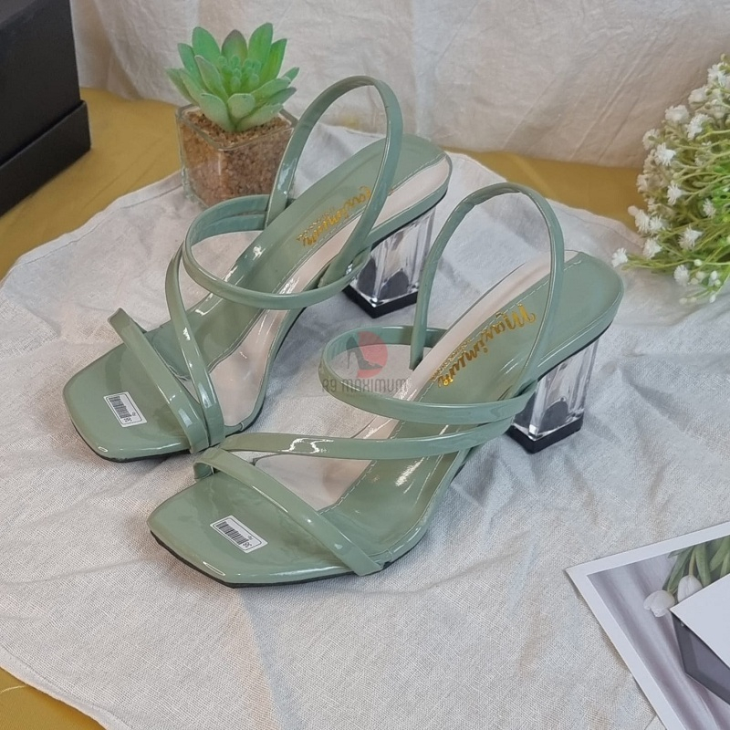 High Heels Wanita Hak Tahu Premium Hak Kaca 7cm