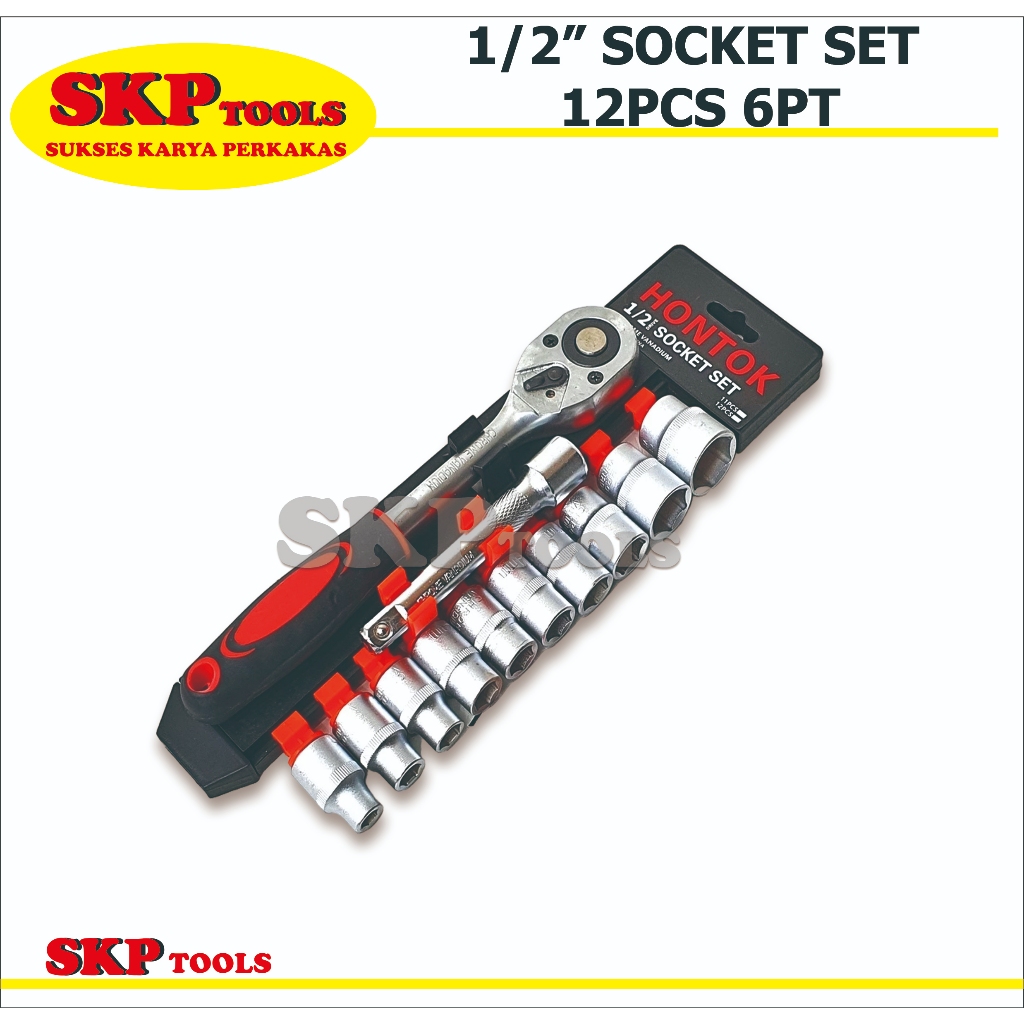 1/2" HONTOK KUNCI SOCKET SET 12PCS 6PT