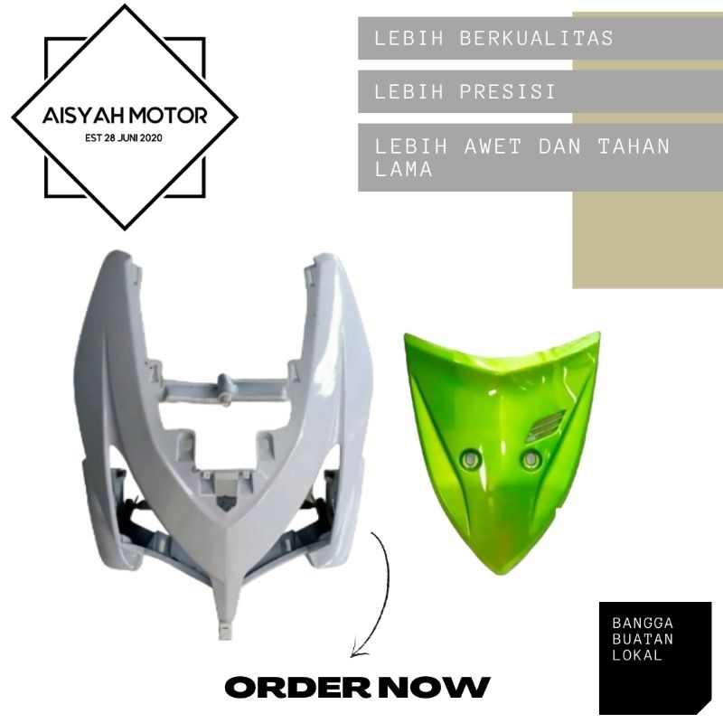 Cover Bodi Cover Dasi Tameng Besar Dan Kecil Honda Vario 110 CW Warna Hijau Putih