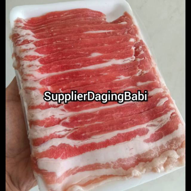 

✨COD✨ Pork Belly Slice / SamGyeopSal Korean Bbq - Samcan Babi Iris tipis - 500gram gas !!