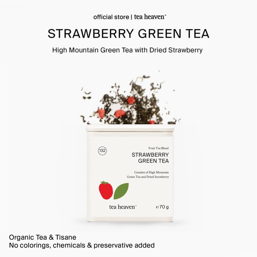 

Strawberry Green Tea Teh Hijau Stroberi Premium Cafe Artisan Tea Berry