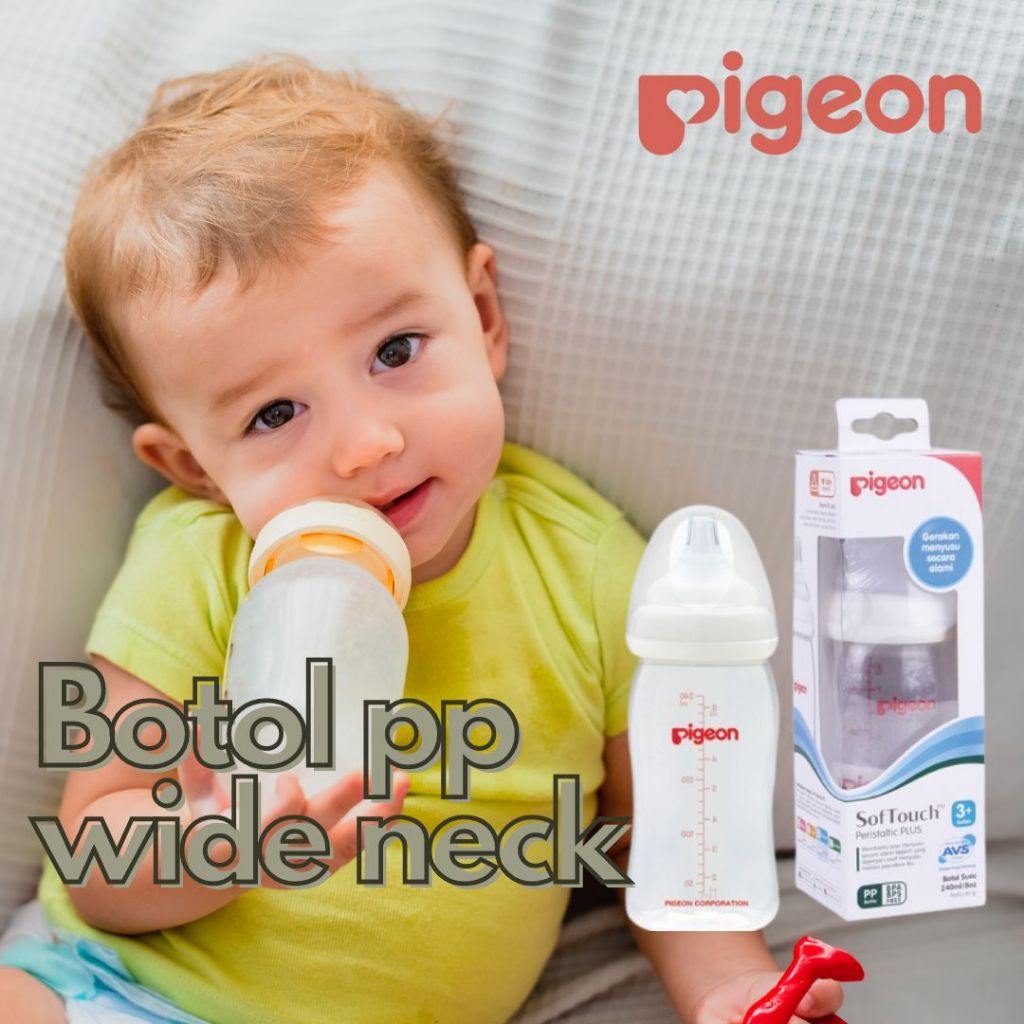 PIGEON BOTTLE PERISTALTIC PLUS WIDE NECK - BOTOL SUSU