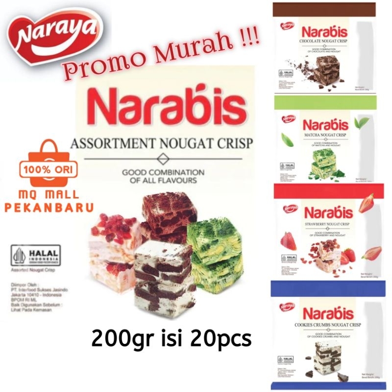 

Nougat Crisp - Narabis Naraya 200gr @20pcs