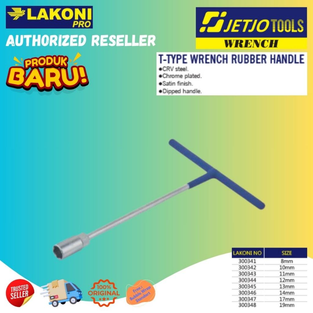 Lakoni Pro Kunci T/T-Type Wrench Rubber handle