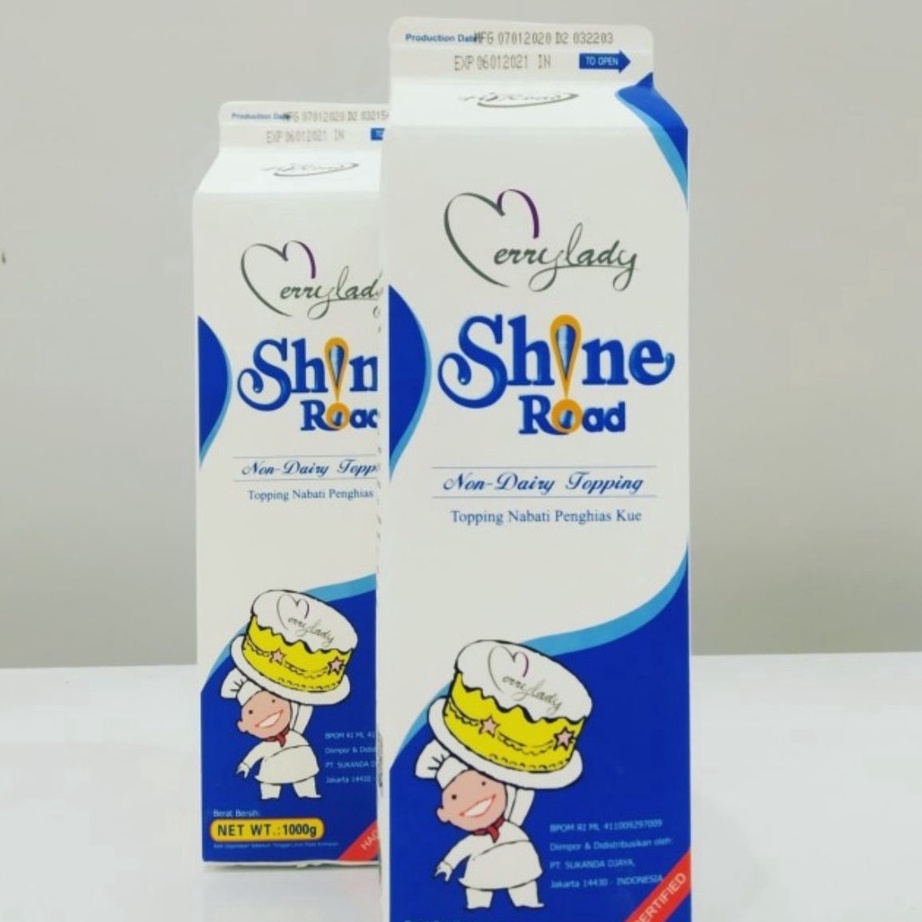 

[KODE M9JLK] Shine Road Non Dairy Whipping Cream 1 Liter - Dairy Gosend Grab