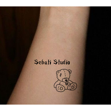 Teddy Bear Aesthetic  Tattoo Temporary | UKURAN KECIL - BESAR READY | Tato Temporer Tema Beruang PAR