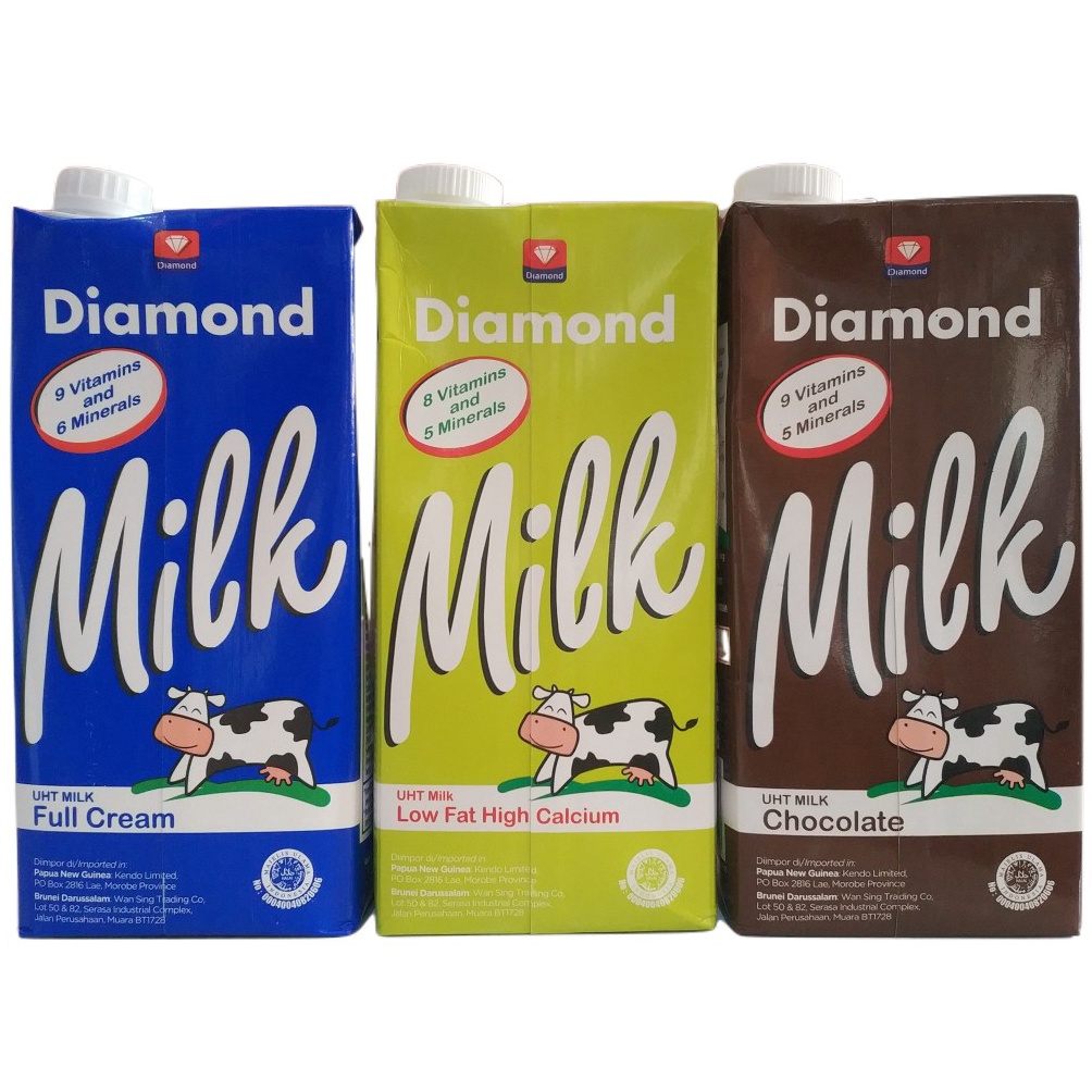 

ND63 Susu Diamond UHT 1 Liter / Diamond Milk Full Cream / Cokelat Best Seller )ノ