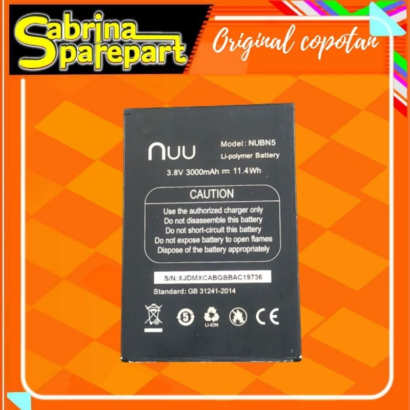 Batre Nuu N5L 4G Baterai NUBN5 Original copotan