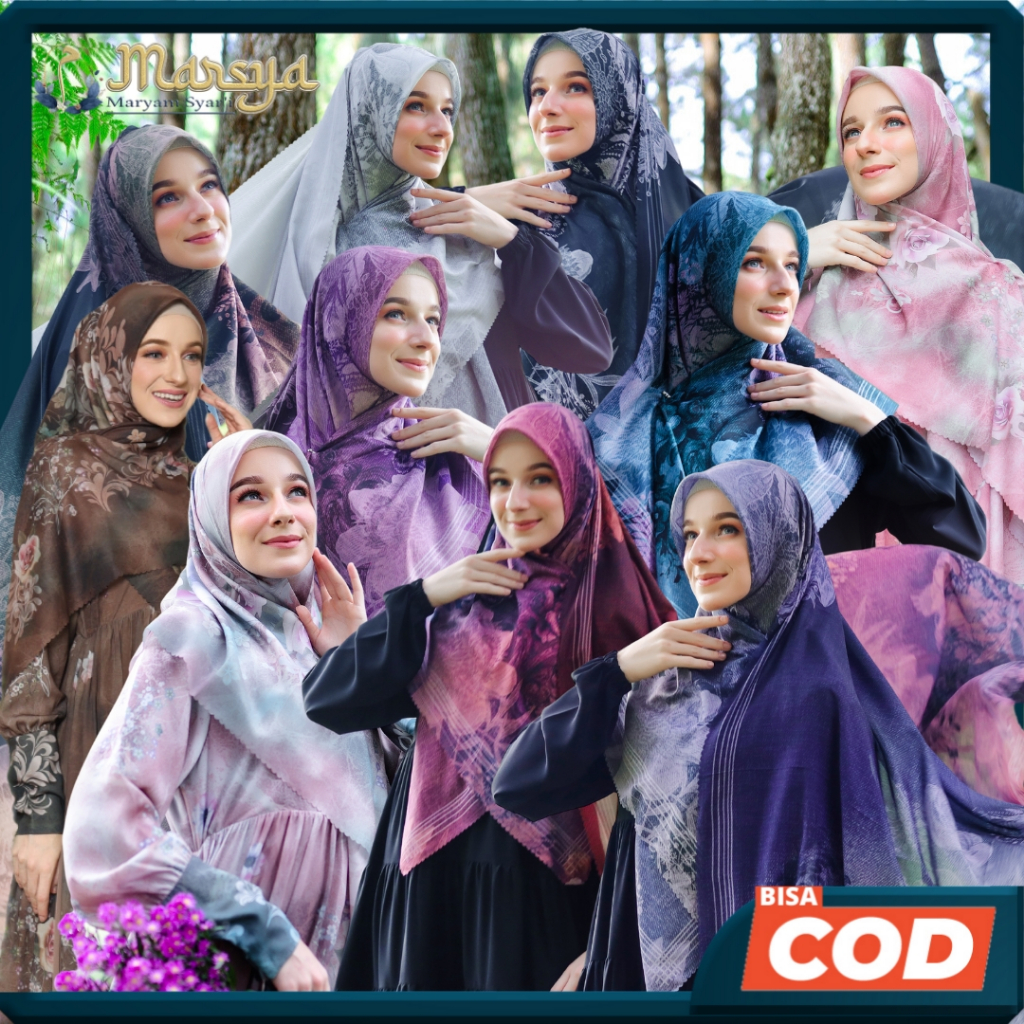 EVANORA MADENIA SYARI By MASYA - Jilbab Hijab Kerudung Scarf Segi Empat 4 Voal Premium Lasercut Lase
