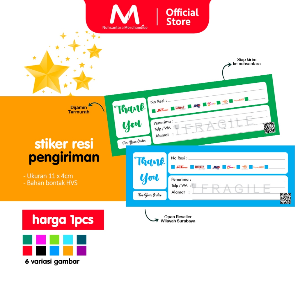 

1PCS STIKER PENGIRIMAN RESI OLSHOP / STIKER LABEL RESI PENGIRIMAN ONLINE SHOP