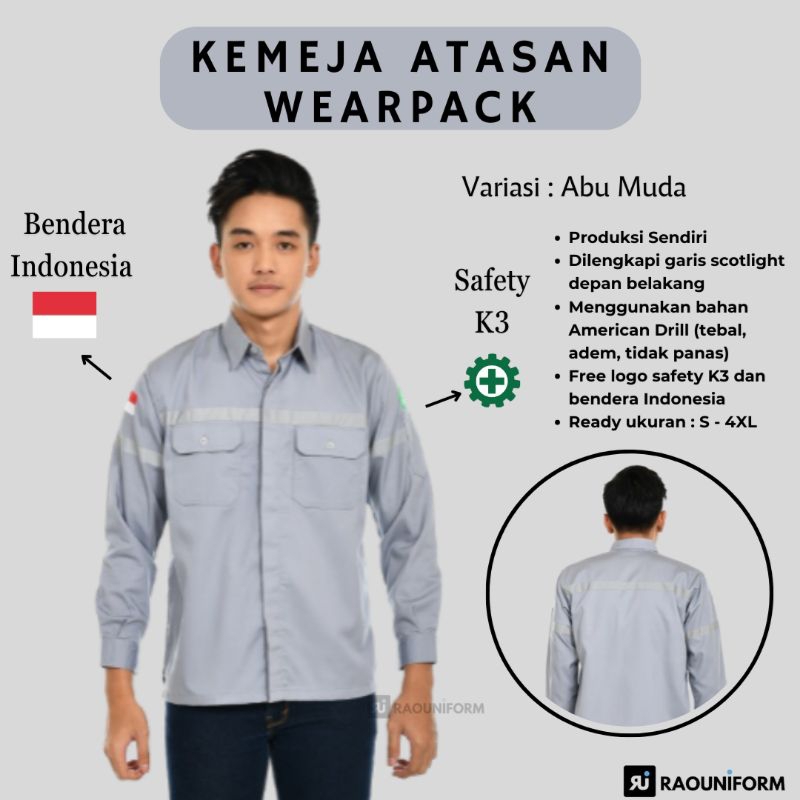 Nisa Wearpack -Baju Safety Custom Bordir K3 Dan Bendera Indonesia