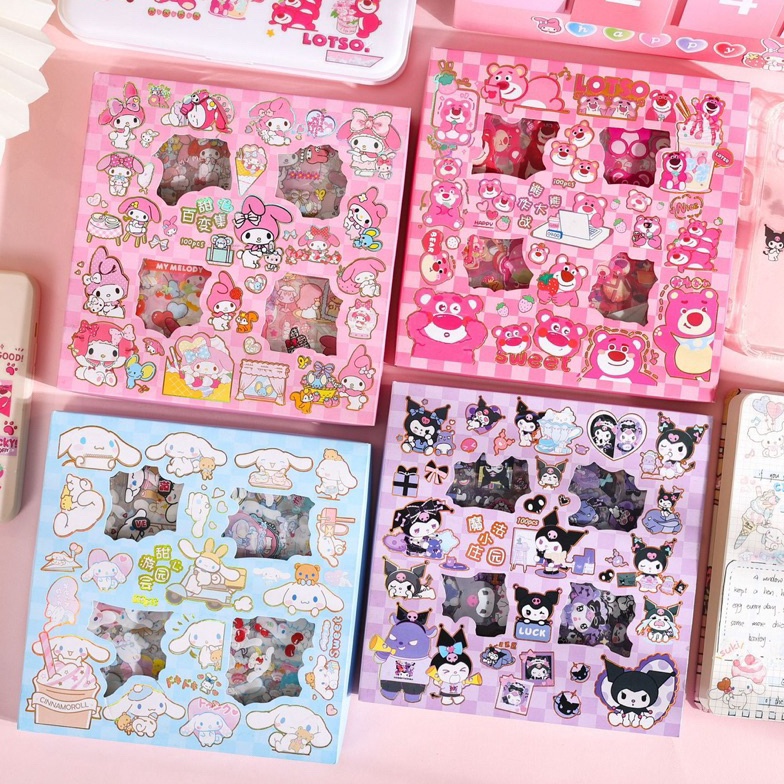 

Seller.. Stiker 100 Lembar Sanrio - Stiker Box Murah Kuromi Cinnamoroll My Melody [thehanscorner] BCT
