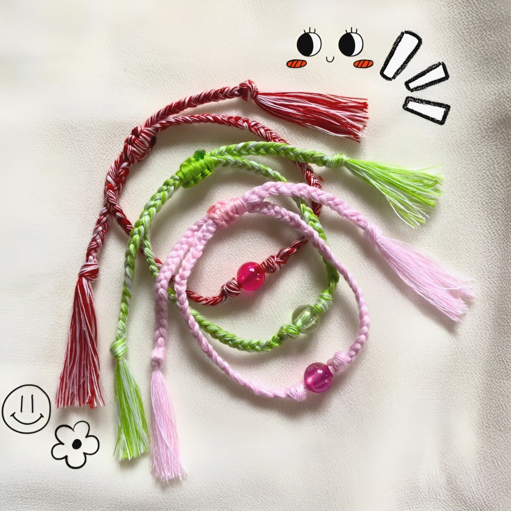 Gelang Serut / Gelang Tali Benang / Gelang Tali Aesthetic / Gelang Tali Simpel / Gelang Tali Korea /