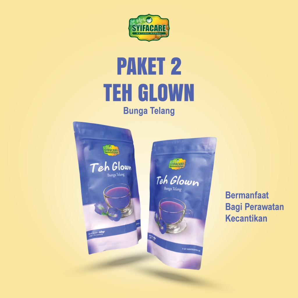

Paket 2 Teh Glown Syifacare Herbal Teh Celup Bunga Telang Instan Original