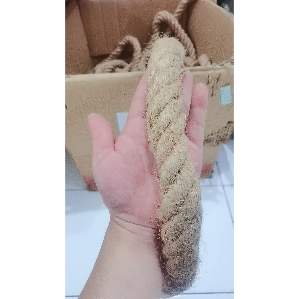 

Tali tambang besar 28mm 30mmHarga per meterTarik tambang / Tampar Manila Goni Dadung Coklat Kapal