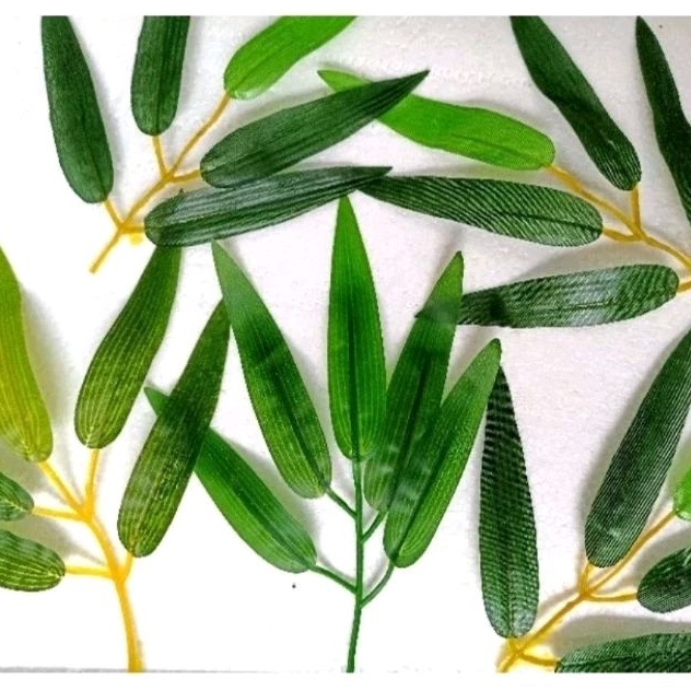 Daun bambu hias plastik artificial