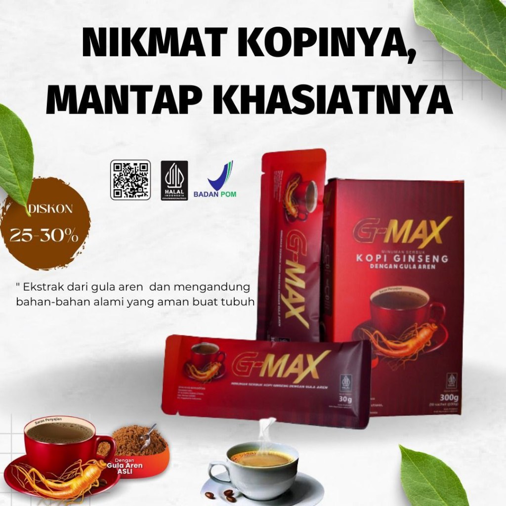 

KOPI G-MAX - kopi stamina pria - kopi gingseng stamina pria - kopi g max original