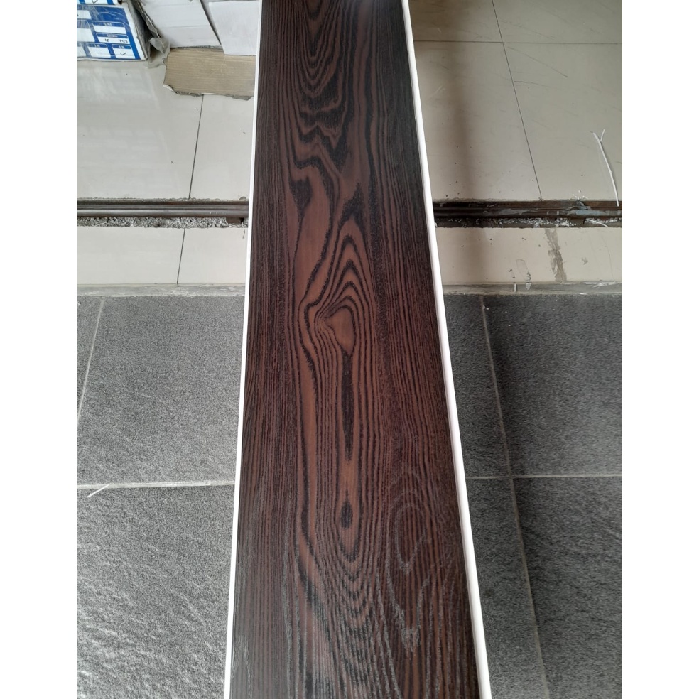 [PRODUK 9EHNL60] plafon PVC doff laminated motif serat kayu coklat Hoda i-707 DF Big Sale