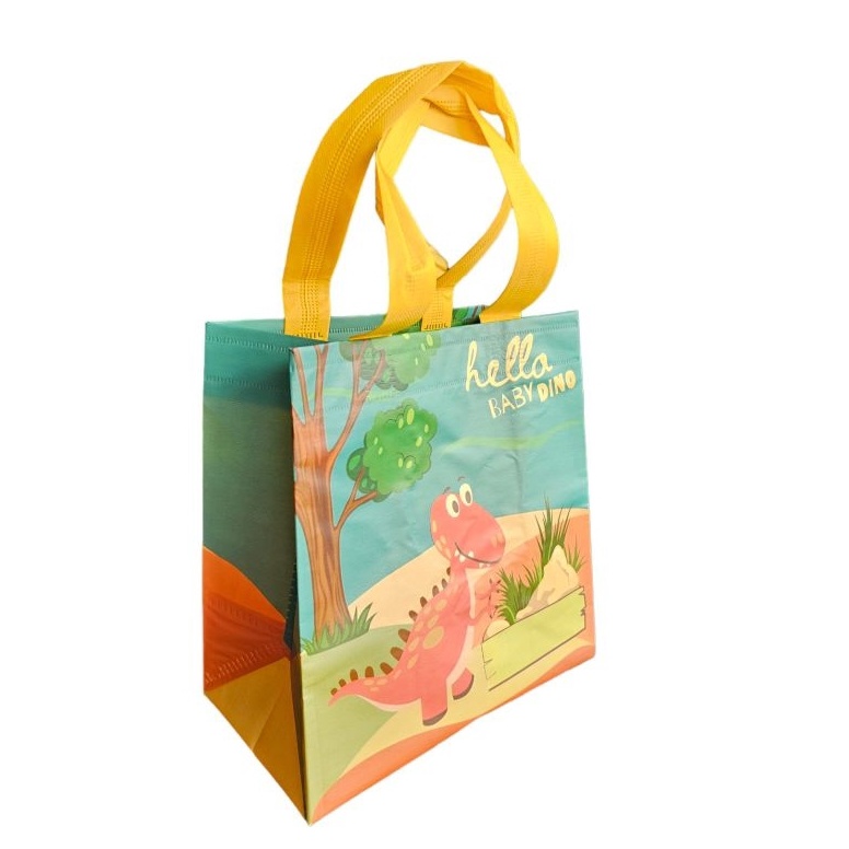 

7.7 MALL Goodiebag ulang tahun 25x25x15 DINO[Lusinan isi 12pcs] - tas ulang tahun baby dino