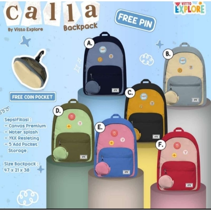 Tas sekolah anak CALLA BACKPACK by vitto explore tas sekolah anak