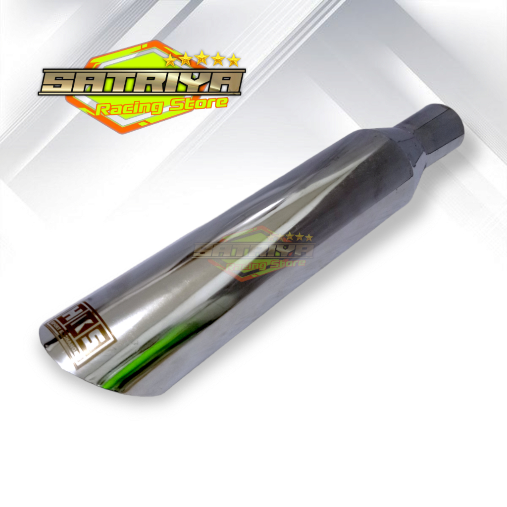 Knalpot Racing Mobil HKS Bambu Runcing Chrome Bass Adem Bulat Empuk Kenalpot Mobil Avanza Vios Sedan