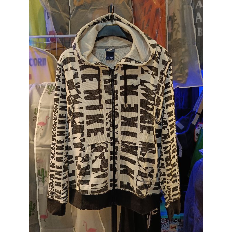 Hoodie Zipper Nike Full Print Second