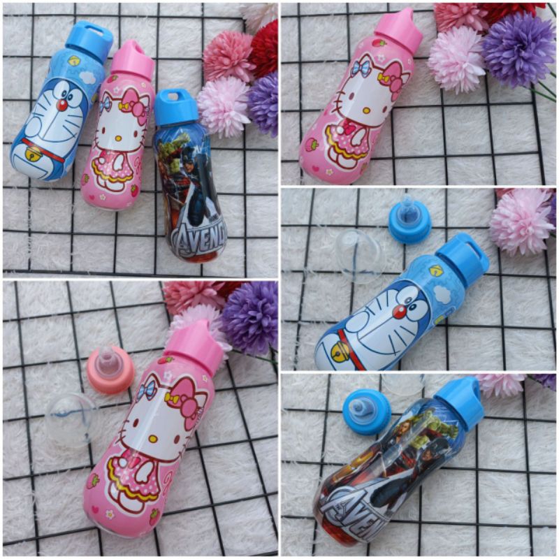 Botol Minum Karakter - Botol Susu Dot - Hellokitty - Doraemon - Avanger
