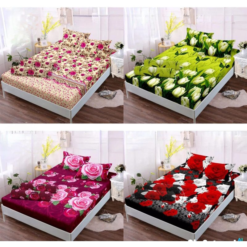Sarung Kasur Resleting Motif Bunga,Karakter,bola