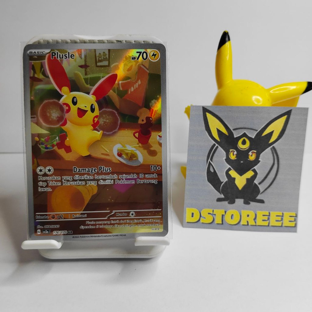 Plusle AR Minun AR Kartu Pokemon
