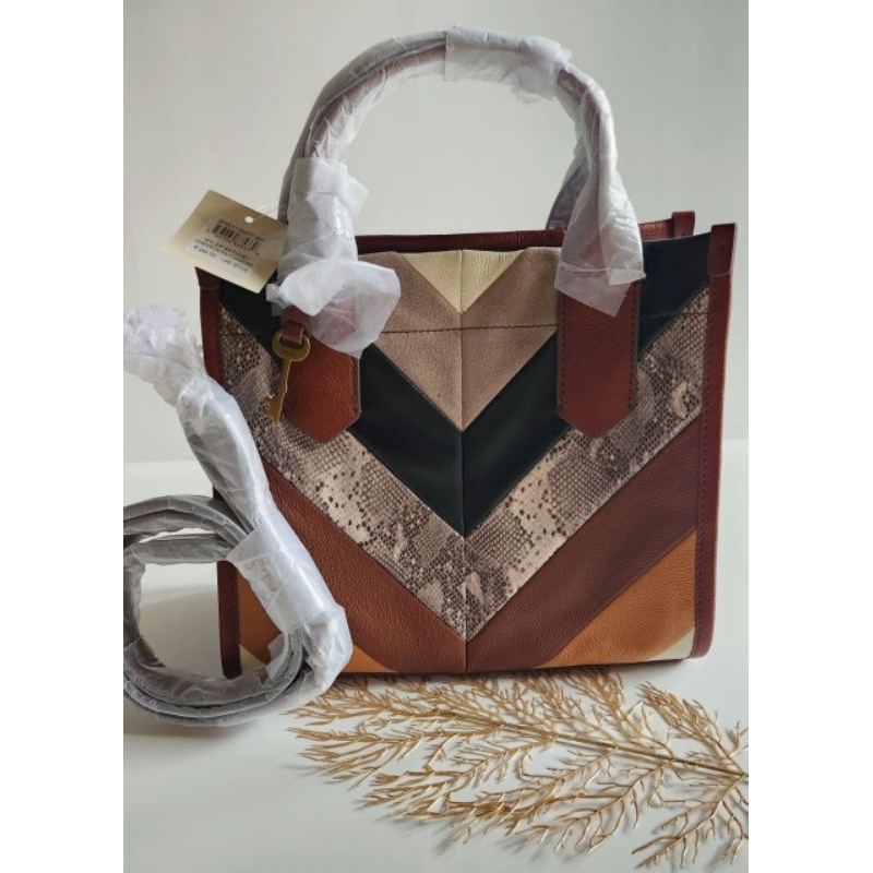 Kyler satchel Chevron Patchwork