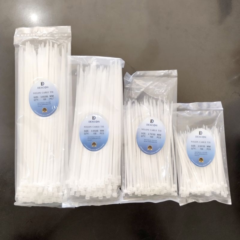

Kabel Tie DEXICON (isi 100 pcs)/Kabel Ties/Tali Ties/Kabel tis 10 cm,15cm,20cm,25cm