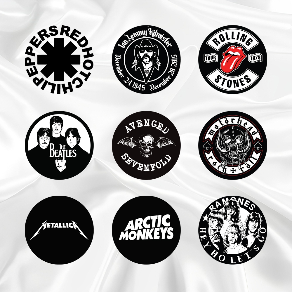 SABLON SETRIKA DTF PRINTING SATUAN UKURAN LOGO TEMA LOGO BAND